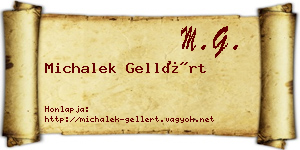 Michalek Gellért névjegykártya